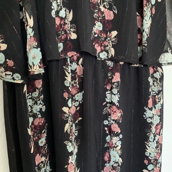 BCBG medium Floral Chiffon Popover Slipdress - Picture 6 of 8